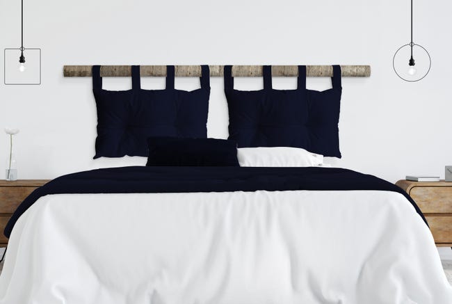 Leroymerlin Cuscino testata letto Panama navy 45 x 70 cm Offerta settimanale