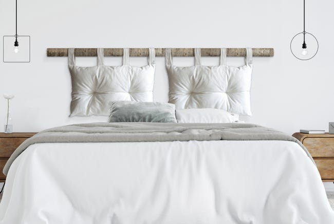 Leroymerlin Cuscino testata letto Panama bianco 45 x 70 cm Latest stili