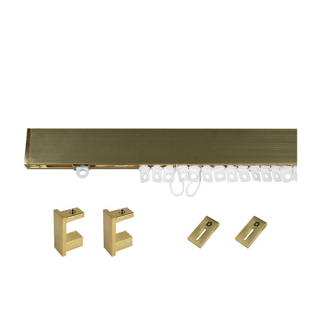 Leroymerlin Kit per binario tenda per onda semplice futura senza corda ottone in alluminio 160 cm