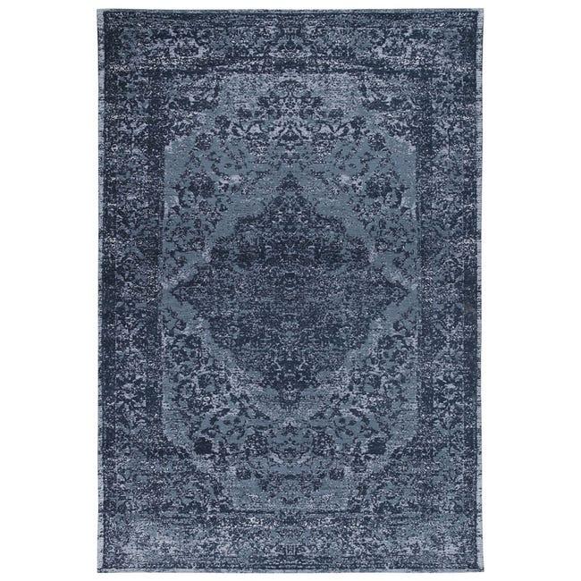 Leroymerlin Tappeto Argentella orientale in cotone blu L 200 x L 140 cm Ultimo giorno
