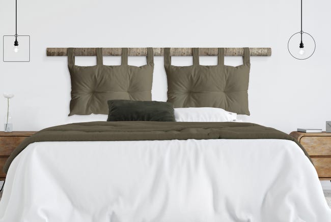 Leroymerlin Cuscino testata letto Panama nocciola 45 x 70 cm Fino al 50% di sconto
