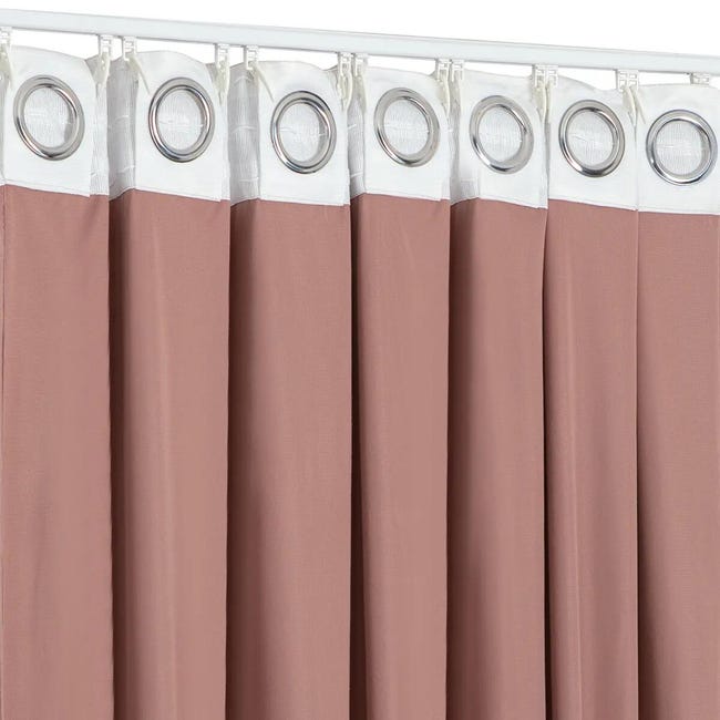 Leroymerlin Tenda Mystic rosa occhiello e fettuccia e passanti nascosti 135x280 cm Solo un giorno rimasto