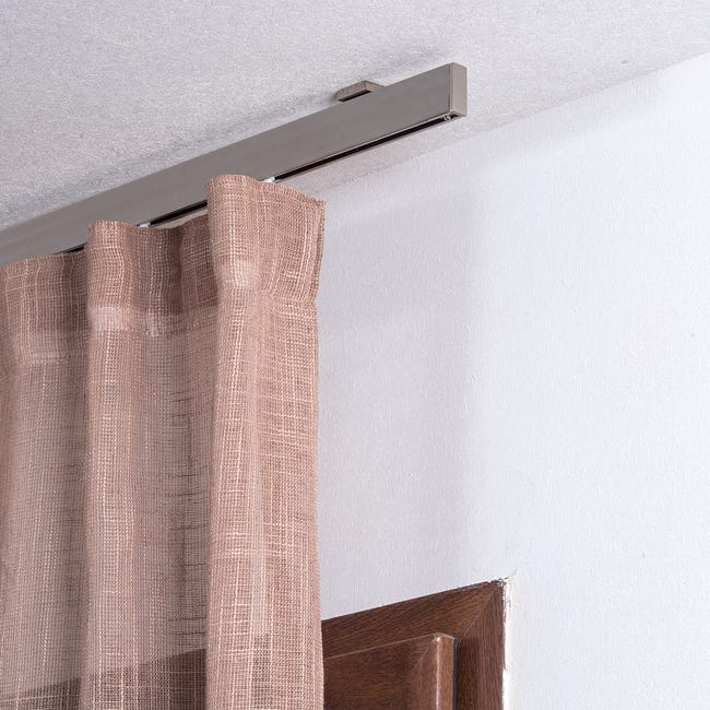 Leroymerlin Kit per binario tenda per onda semplice futura senza corda cromo in alluminio 200 cm Italy