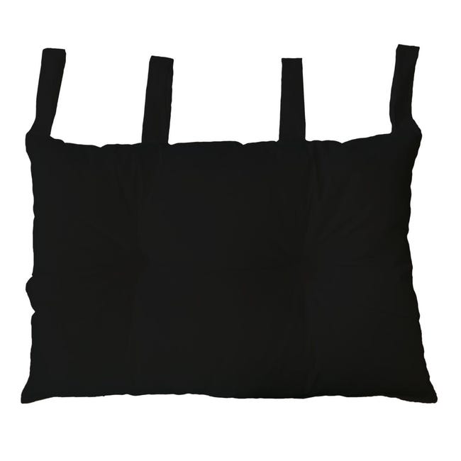 Leroymerlin Cuscino testata letto Panama nero 45 x 70 cm