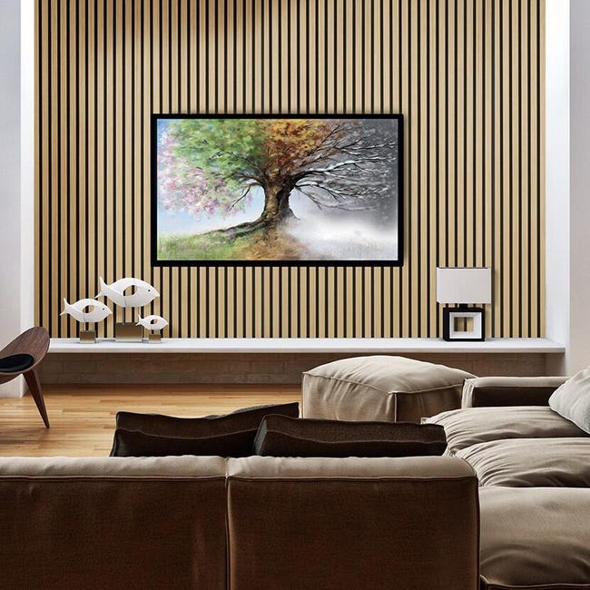 Leroymerlin Pannello decorativo fonoassorbente Quanti FIBROTECH Rovere chiaro L 244 x L 52 cm Sp 18 mm Promozione
