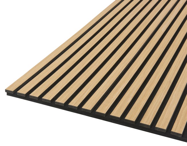 Leroymerlin Pannello decorativo fonoassorbente Quanti FIBROTECH Rovere chiaro L 244 x L 52 cm Sp 18 mm Promozione