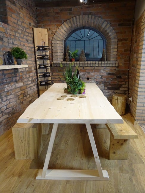 Leroymerlin Tavola massello in legno di abete 1° scelta L 90 x 200 cm x Sp 40 mm Negozi Online