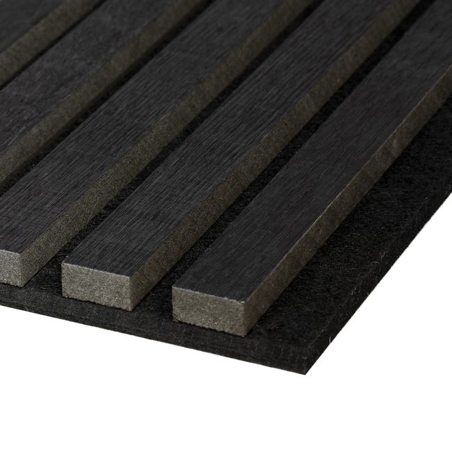 Leroymerlin Pannello decorativo fonoassorbente Superior FIBROTECH Quercia nera L 244 x L 60 cm Sp 22 mm Consegna Veloce