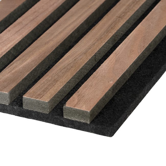 Leroymerlin Pannello decorativo fonoassorbente Superior FIBROTECH Noce L 244 x L 60 cm Sp 22 mm Promozione Limitata