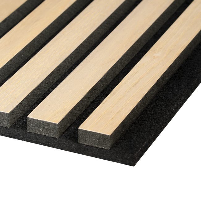 Leroymerlin Pannello decorativo fonoassorbente Superior FIBROTECH Frassino L 244 x L 60 cm Sp 22 mm Convenienza