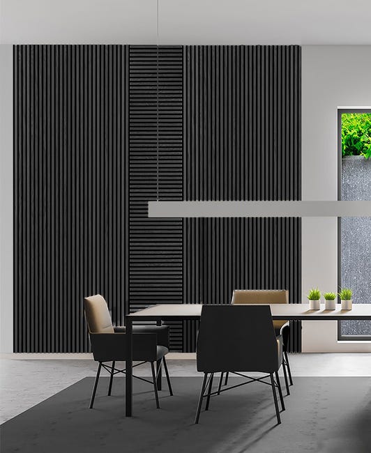 Leroymerlin Pannello decorativo fonoassorbente Square Superior FIBROTECH Quercia nera L 52 x L 52 cm Sp 22 mm confezione da 2 pezzi Novità