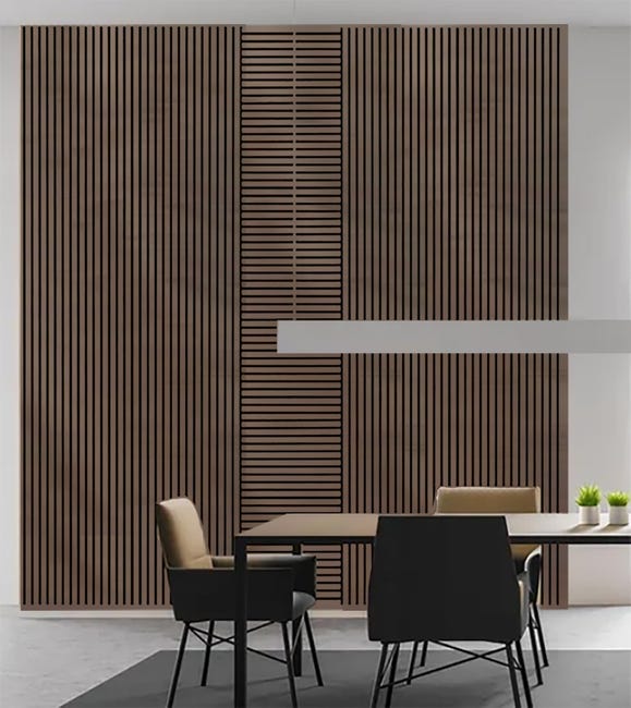 Leroymerlin Pannello decorativo fonoassorbente Square Superior FIBROTECH Noce L 52 x L 52 cm Sp 22 mm confezione da 2 pezzi Presa