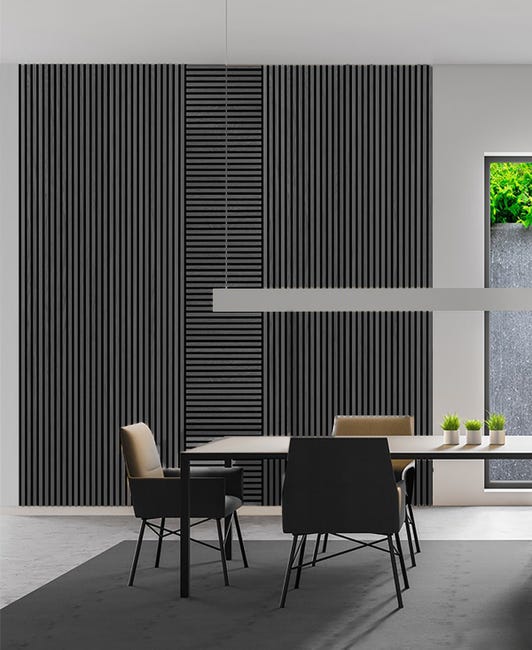 Leroymerlin Pannello decorativo fonoassorbente Square Superior FIBROTECH Rovere grigio L 52 x L 52 cm Sp 22 mm confezione da 2 pezzi