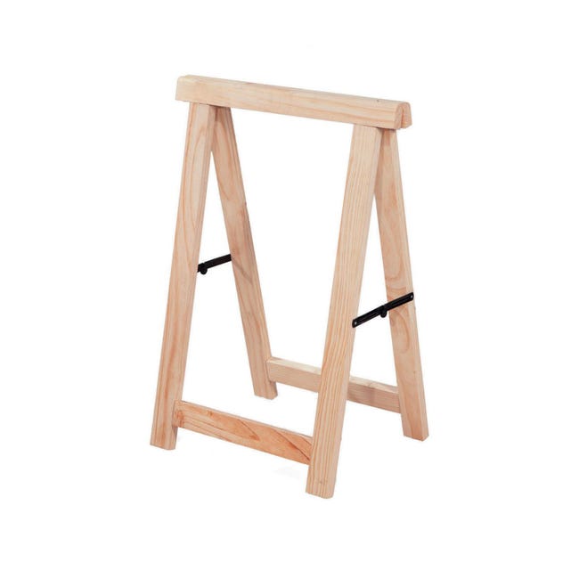 Leroymerlin Cavalletto pino Professionale L 53 x P 53 x H 75 cm legno naturale