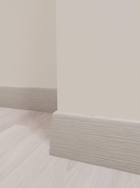 Leroymerlin Battiscopa con passacavo Classic in mdf rovere grigio Sp 15 mm x H 7 x L 240 cm / 2.4 m Vendite Flash