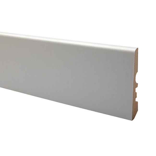 Leroymerlin Battiscopa con passacavo Classic in mdf bianco Sp 15 mm x H 7 x L 240 cm 10 pezzi / 24 m Shopping online