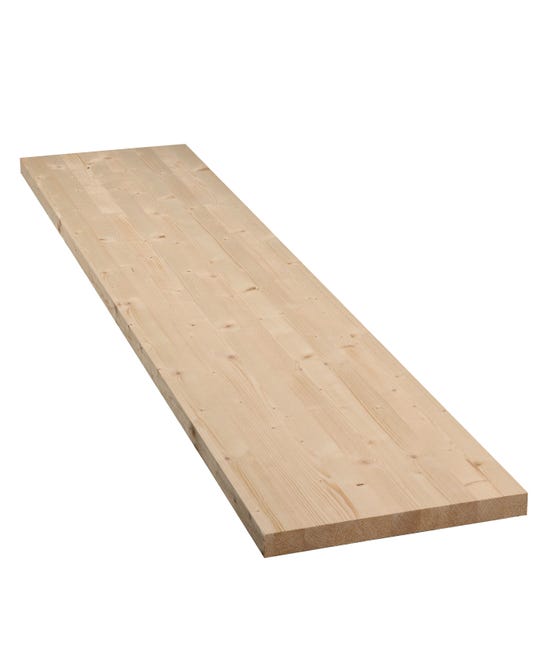 Leroymerlin Tavola lamellare in legno di abete 1° scelta L 30 x 120 cm x Sp 27 mm Offerta natalizia