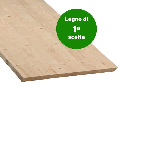 Leroymerlin Tavola lamellare in legno di abete 1° scelta L 60 x 150 cm x Sp 27 mm Bestseller