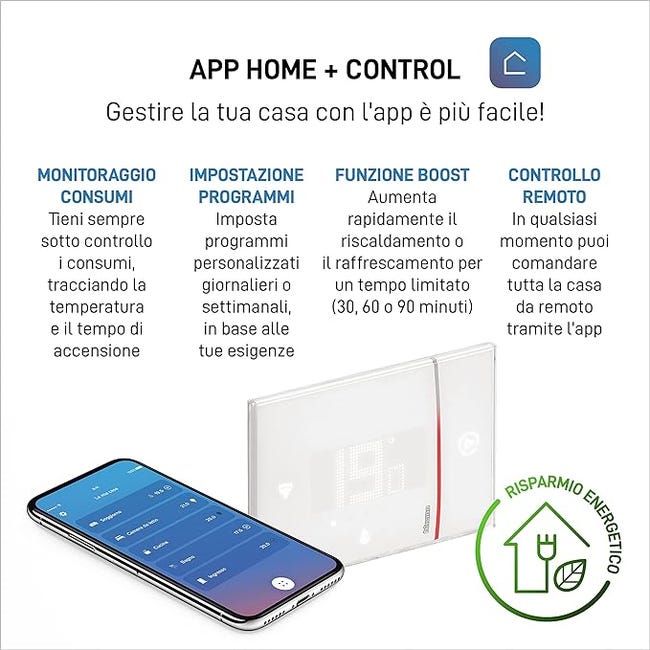 Leroymerlin Termostato intelligente e connesso BTICINO Cronotermostato WiFi bianco Sconti VIP