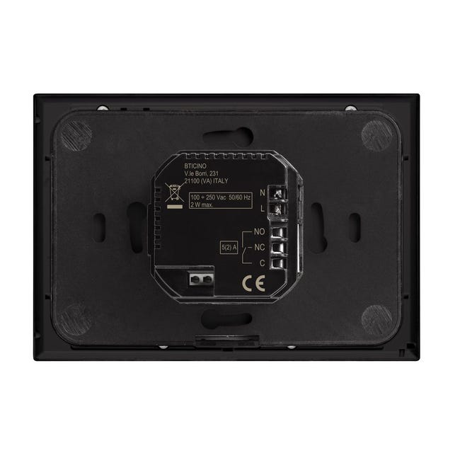 Leroymerlin Termostato intelligente e connesso BTICINO Cronotermostato WiFi nero Ritorno libero