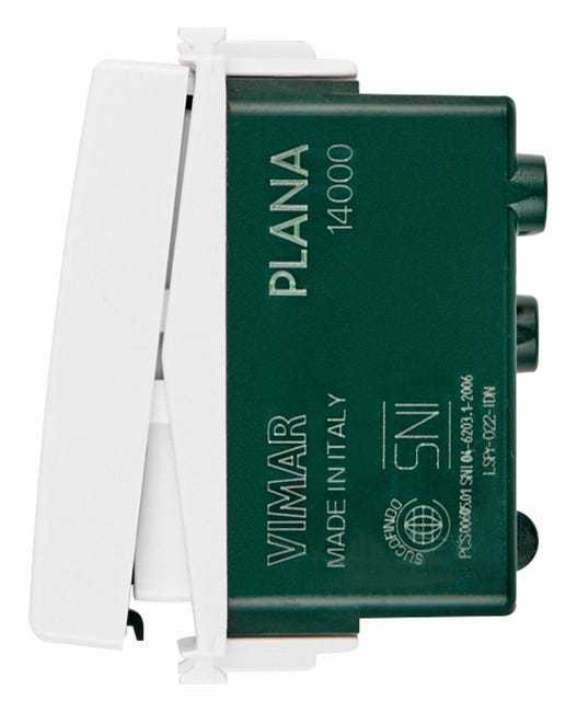 Leroymerlin Interruttore unipolare Interruttore 1P 10AX bianco Plana VIMAR bianco Rilascio limitato