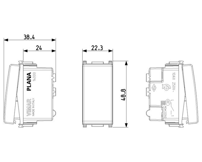 Leroymerlin Interruttore unipolare Interruttore 1P 10AX bianco Plana VIMAR bianco Rilascio limitato