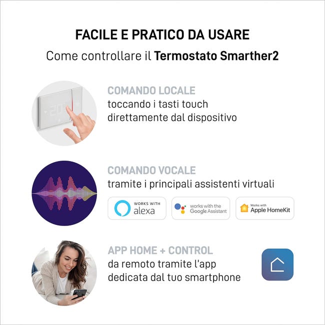 Leroymerlin Termostato intelligente e connesso BTICINO Cronotermostato WiFi bianco Ultimo giorno