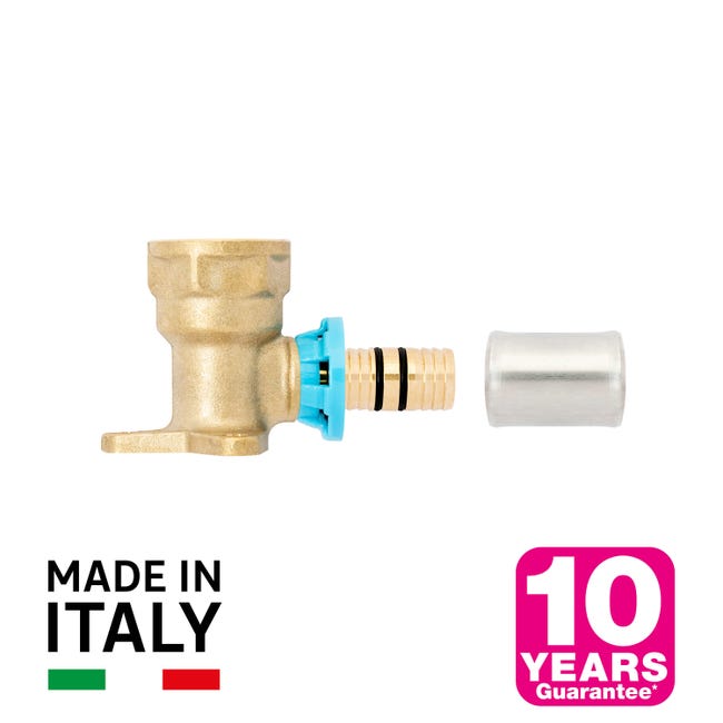 Leroymerlin Curva per tubo in ottone F 1/2" (15x21) 16 mm F 1/2" (15x21) L66 mm 2025