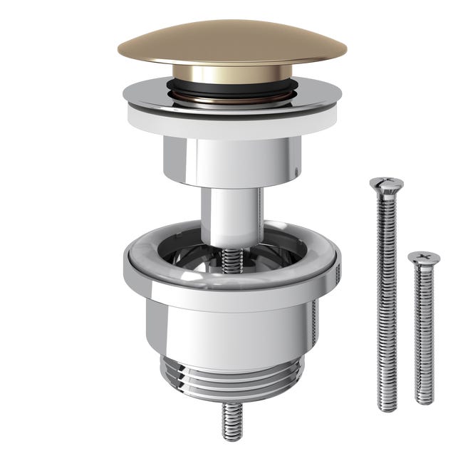 Leroymerlin Piletta per lavabo click-clack EQUATION in ottone prodotto senza finitura attacco 1 1/4" foro Ø 40 mm con troppopieno Promozione