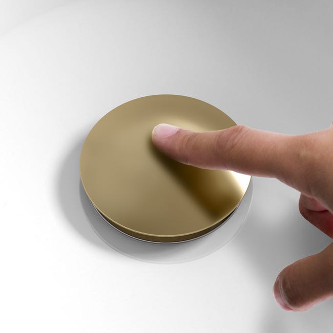 Leroymerlin Piletta per lavabo click-clack EQUATION in ottone prodotto senza finitura attacco 1 1/4" foro Ø 40 mm con troppopieno Promozione