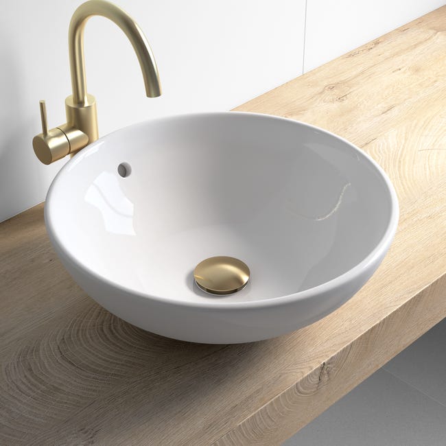 Leroymerlin Piletta per lavabo click-clack EQUATION in ottone prodotto senza finitura attacco 1 1/4" foro Ø 40 mm con troppopieno Promozione