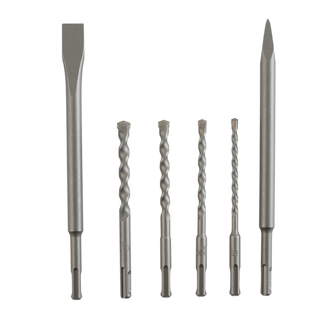 Leroymerlin Set di punte DEXTER codolo sds plus Ø6/8/10/12 mm 6 pezzi Fino Al -60%