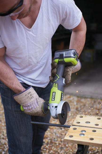 Leroymerlin Smerigliatrice angolare a batteria litio (li-ion) RYOBI R18AG-140S Ø 115 mm 4 Ah 1 batteria Spedizione gratuita