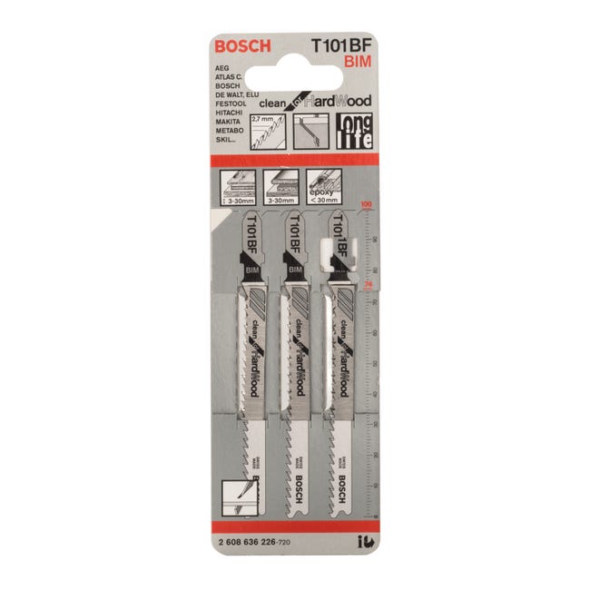 Leroymerlin Set lame per seghetto alternativo BOSCH T101BF in acciaio L 100 mm 3 pezzi Comprane uno, ottenene uno gratis