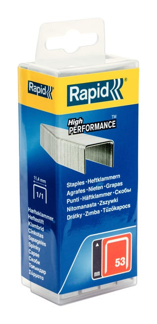 Leroymerlin Graffa RAPID N53 L 0.75 mm H 0.6 cm 5000 pezzi Rilascio limitato