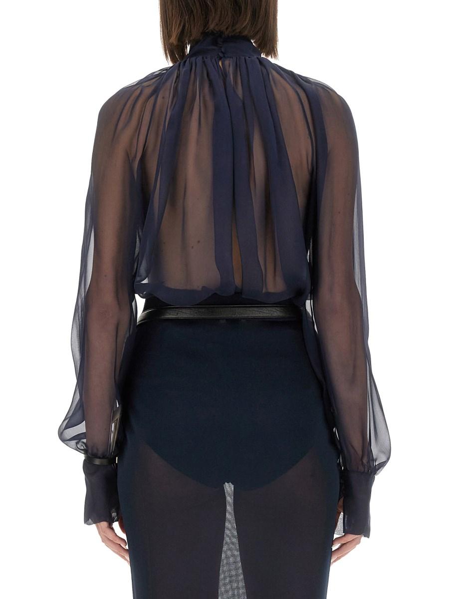 ﻿SAINT LAURENT BLUSA DOLCEVITA IN MUSSOLA DI SETA Convenienza