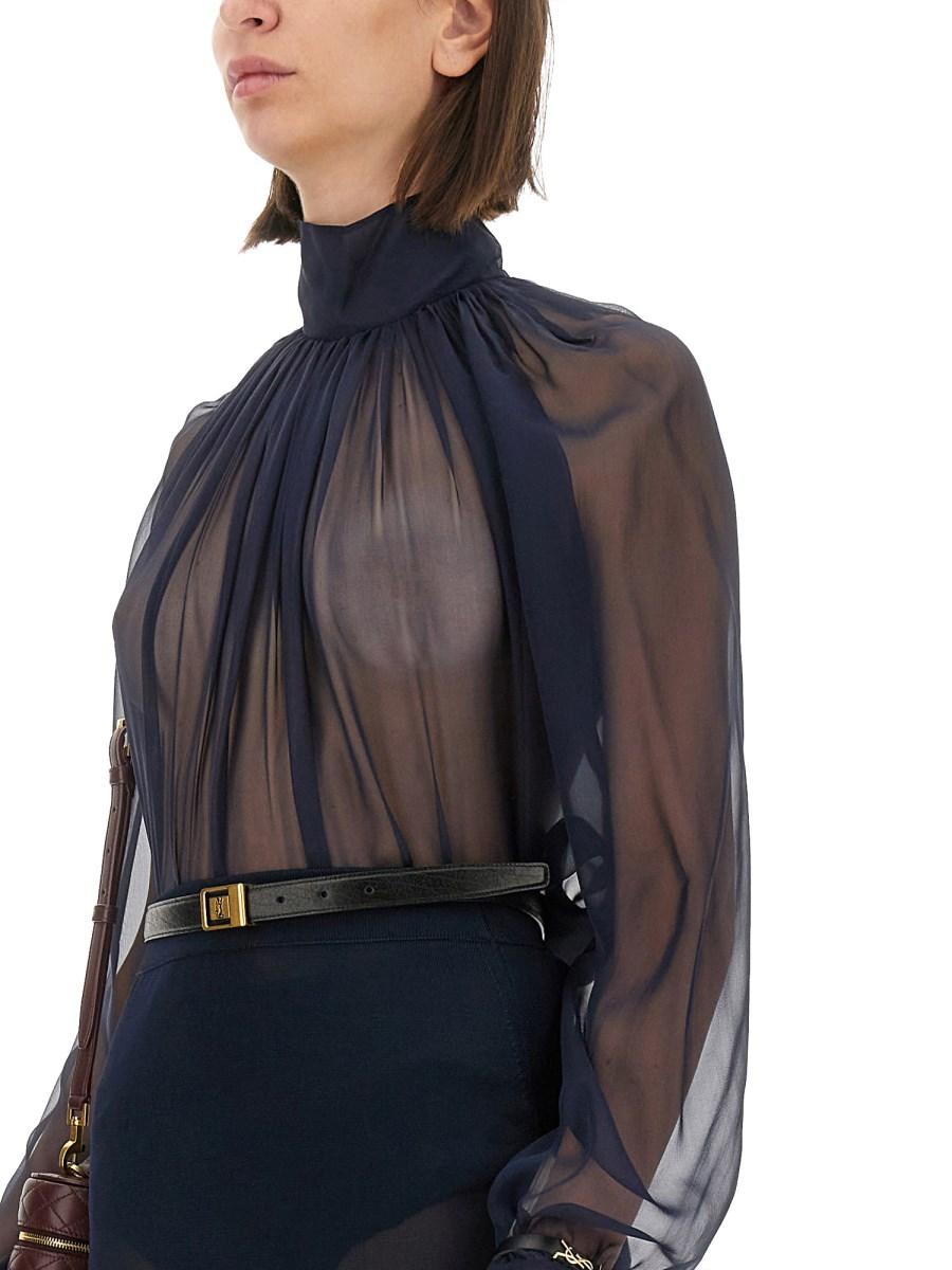 ﻿SAINT LAURENT BLUSA DOLCEVITA IN MUSSOLA DI SETA Convenienza