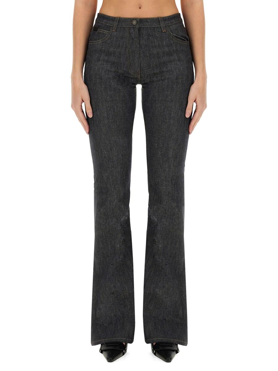 COURREGES JEANS BOOTCUT IN DENIM DI COTONE Economico