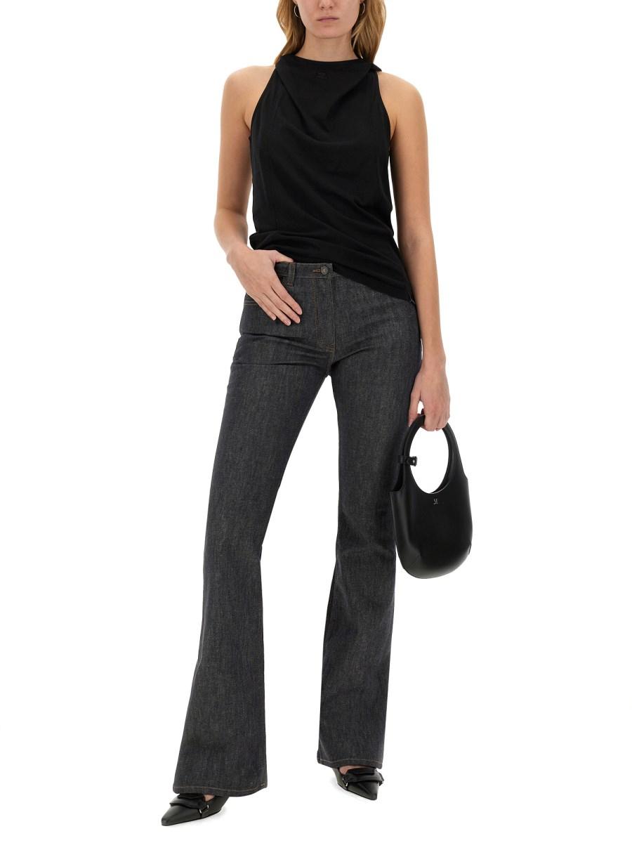COURREGES JEANS BOOTCUT IN DENIM DI COTONE Economico