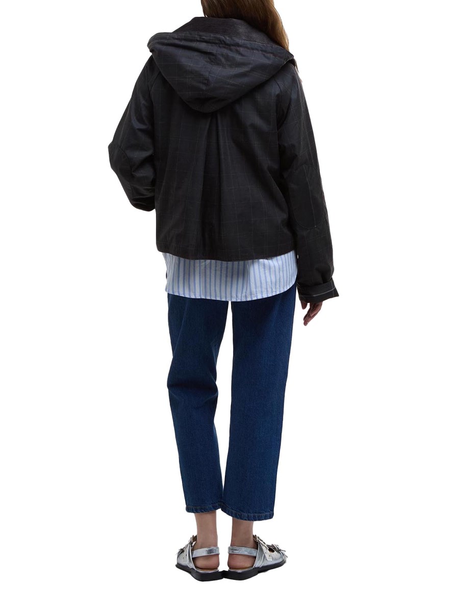 BARBOUR X GANNI ANORAK SMOCK BARBOUR X GANNI IN COTONE CERATO Vendita Calda