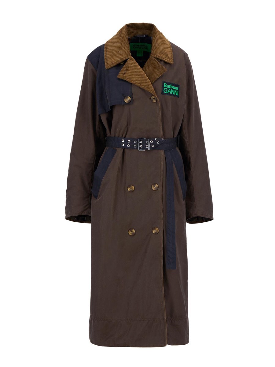 BARBOUR X GANNI TRENCH IN COTONE CERATO BARBOUR X GANNI Vendita Economica