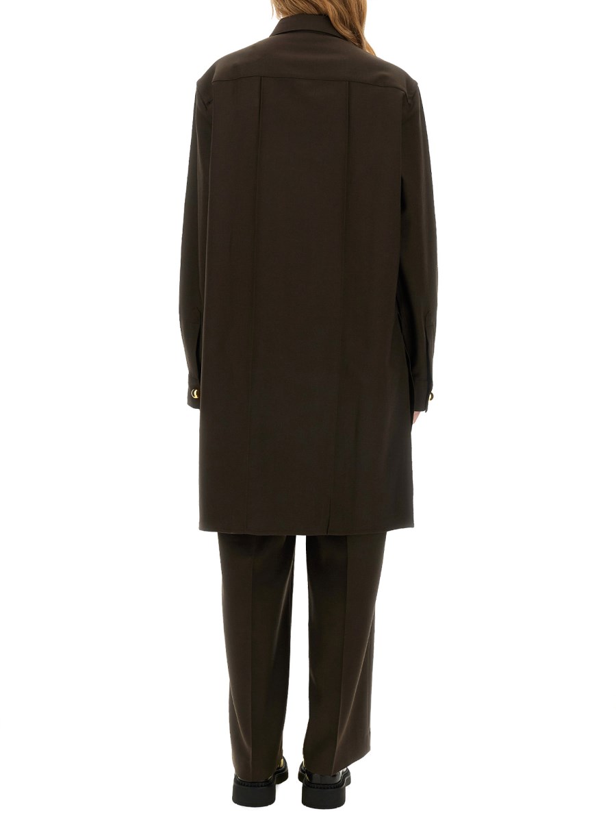 AMI PARIS CAMICIA PINTUCK LUNGA IN GABARDINA DI LANA I Più Venduti