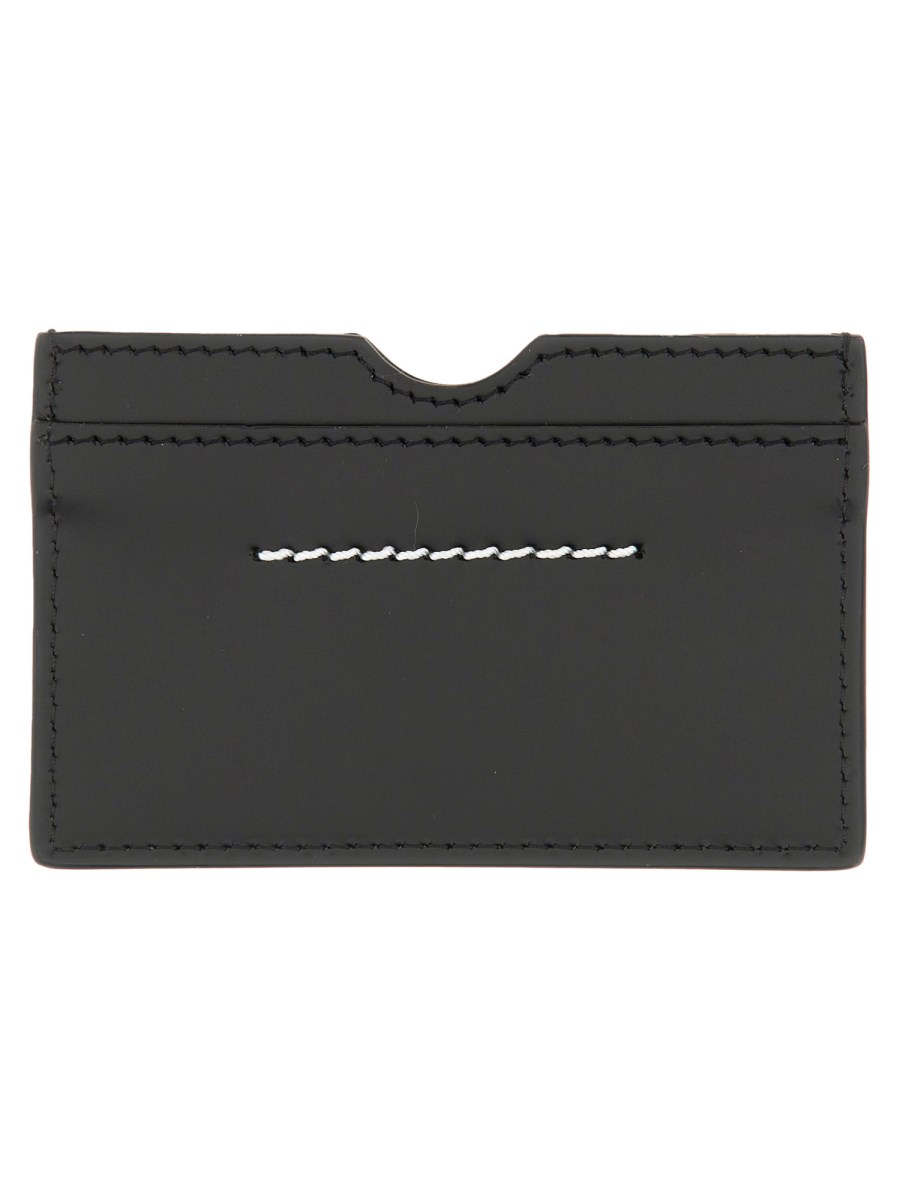 MM6 MAISON MARGIELA PORTACARTE IN PELLE CON LOGO Offerta