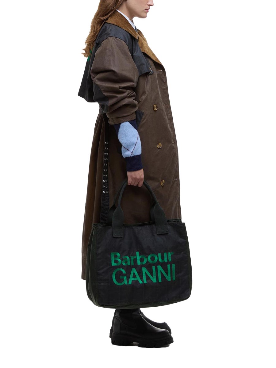 BARBOUR X GANNI BORSA TOTE IN COTONE CERATO BARBOUR X GANNI Hotsell