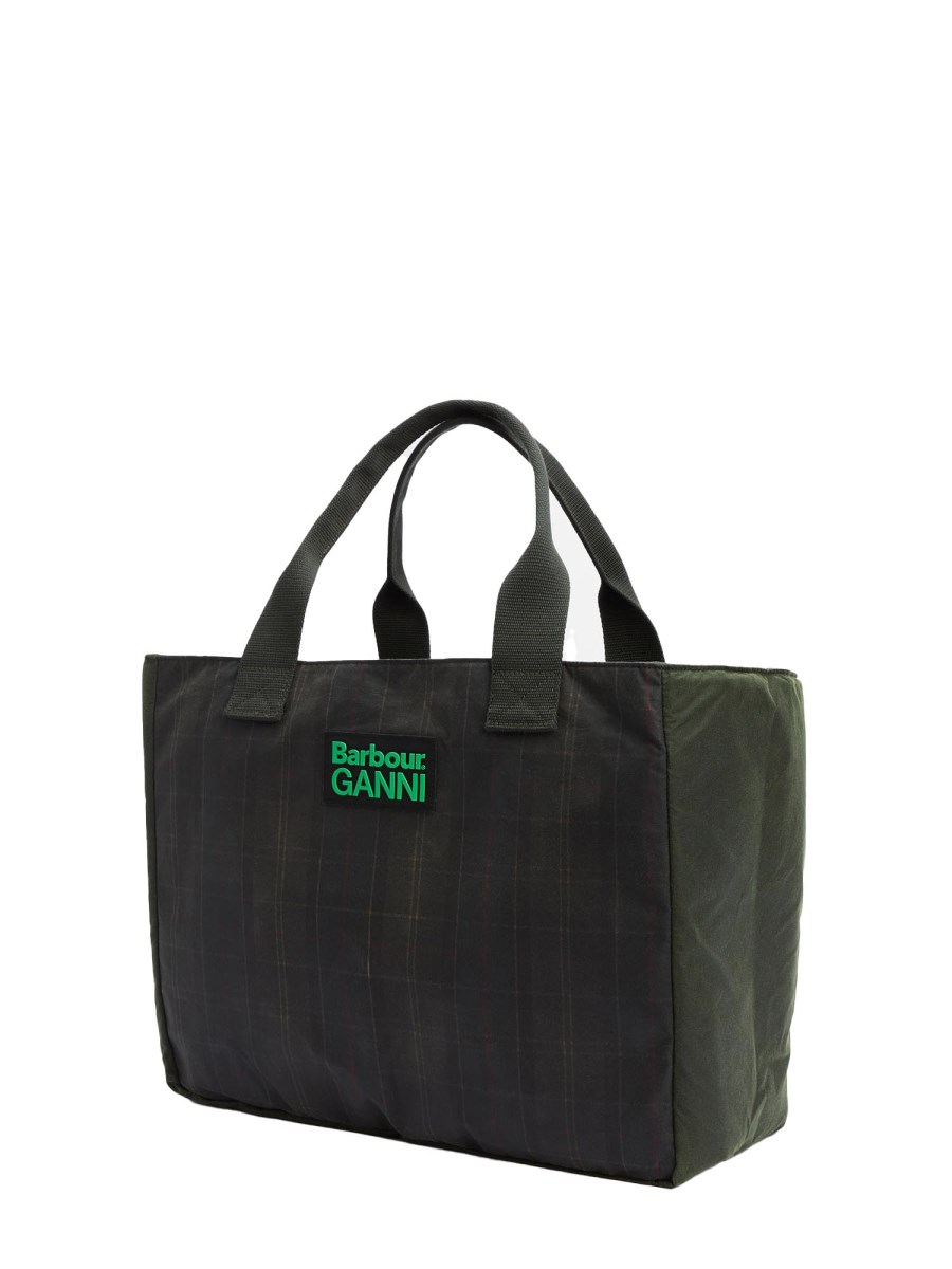 BARBOUR X GANNI BORSA TOTE IN COTONE CERATO BARBOUR X GANNI Hotsell