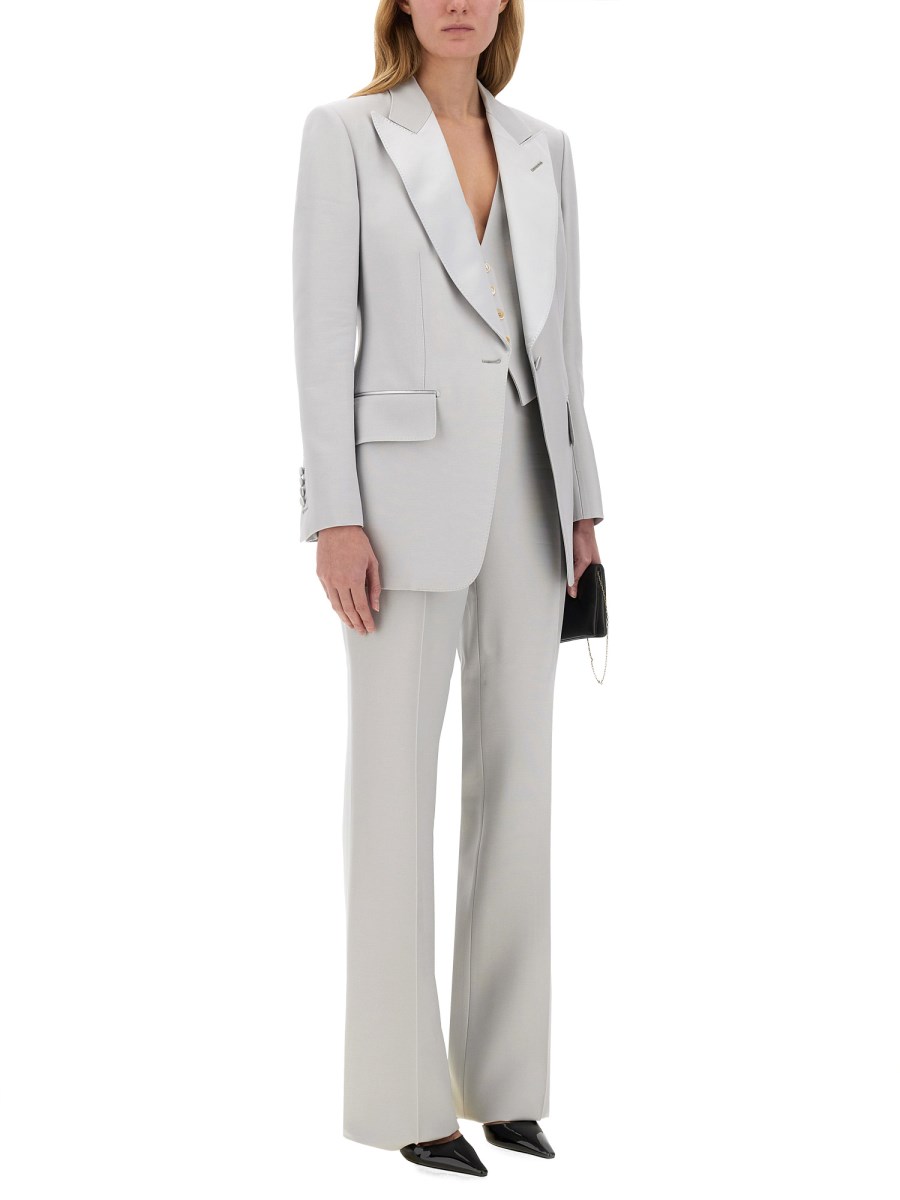 TOM FORD GILET IN LANA DI SETA BARATHEA Acquista Ora