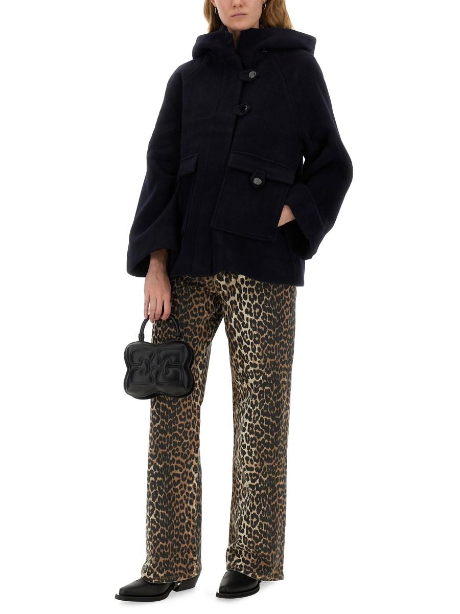 GANNI CAPPOTTO MIDI CON CAPPUCCIO Promozione Limitata