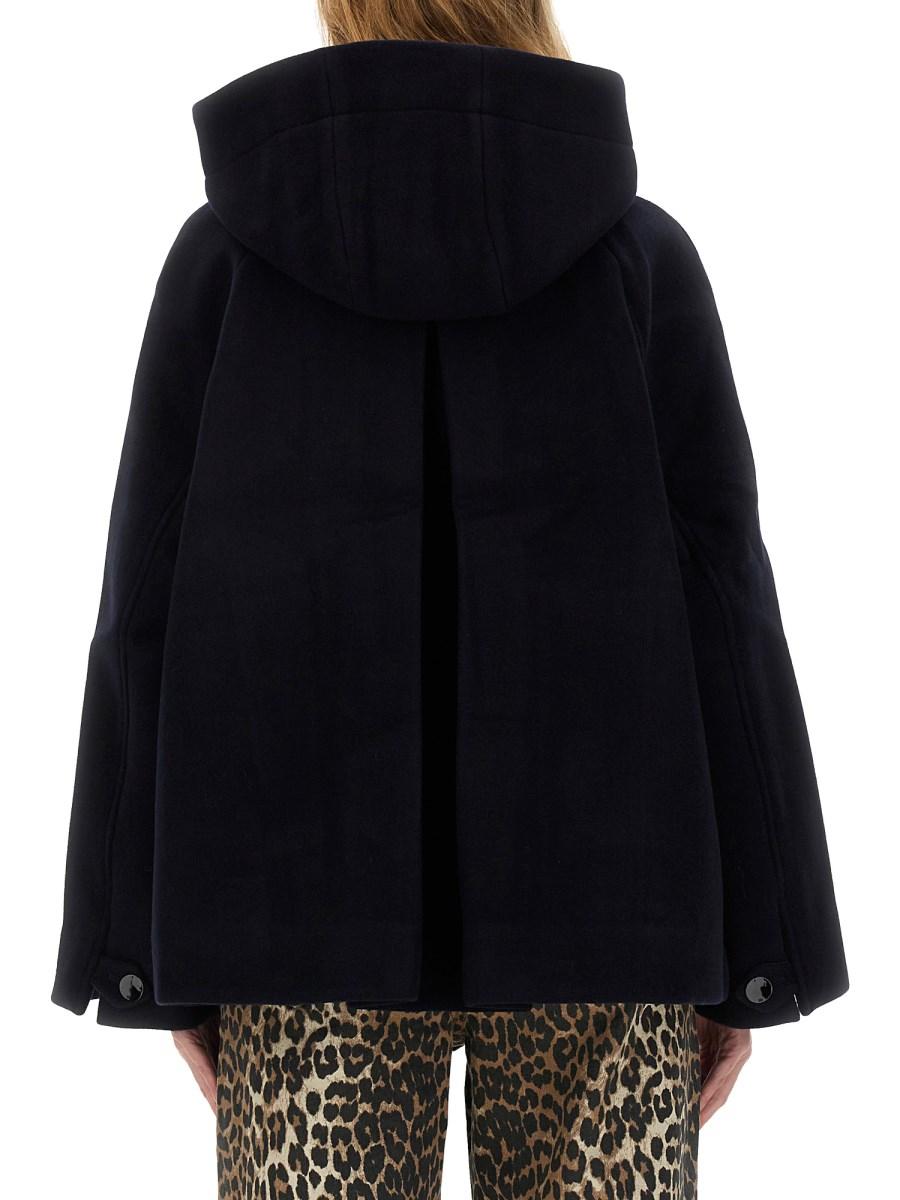 GANNI CAPPOTTO MIDI CON CAPPUCCIO Promozione Limitata