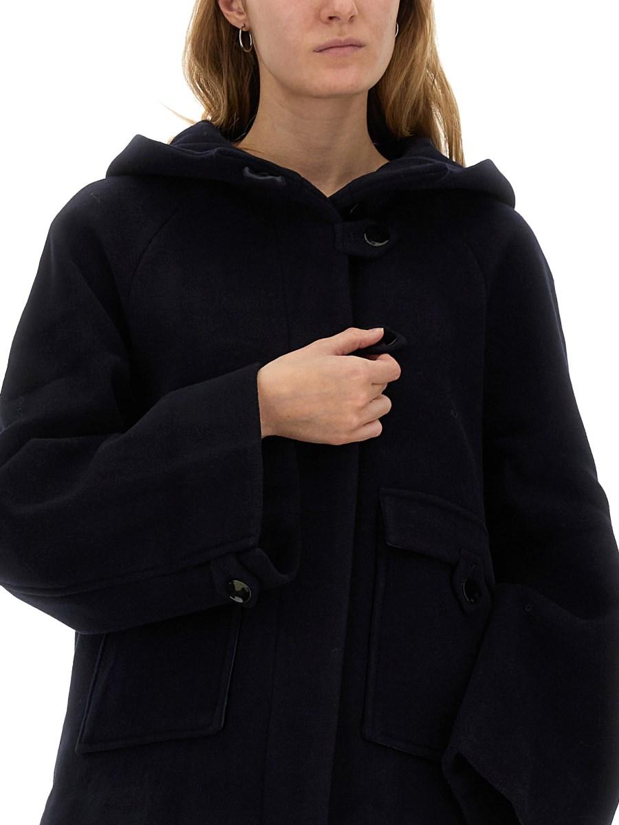 GANNI CAPPOTTO MIDI CON CAPPUCCIO Promozione Limitata