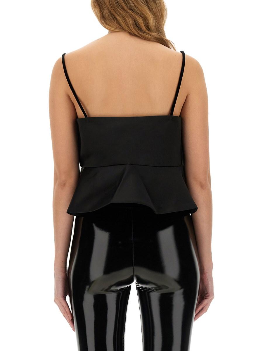 GANNI TOP IN RASO DUCHESSE Fino Al -60%